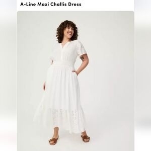 Torrid White Eyelet Maxi Dress